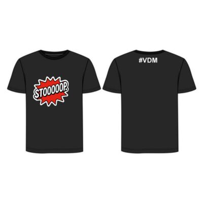 Make your entrance unforgettable with this comic-book inspired Stooooop tee. It’s playful, dramatic, and impossible to miss — just like your personality.